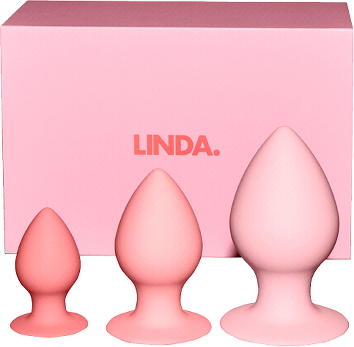 LINDA. Bootyplugset – Buttplug – Licht Roze