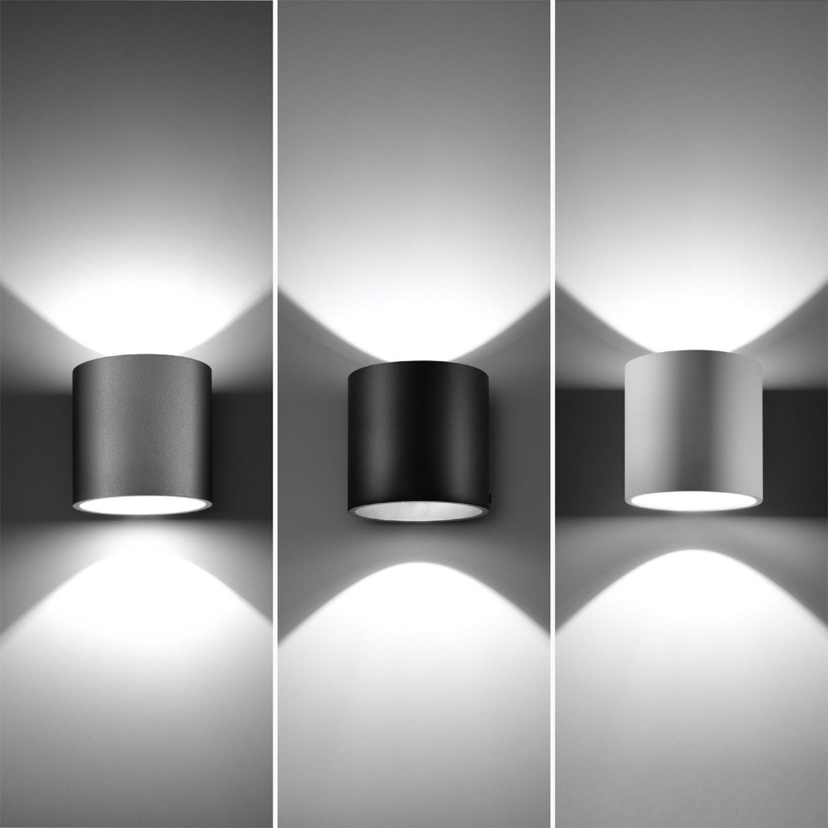 Sollux Lighting - Wandlamp ORBIS 1 grijs