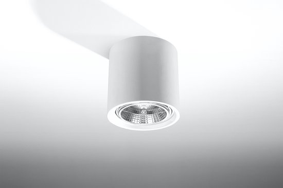 Foto: Sollux lighting plafondlamp kalu 14x14 5x14 5cm gu10 es111 wit keramiek