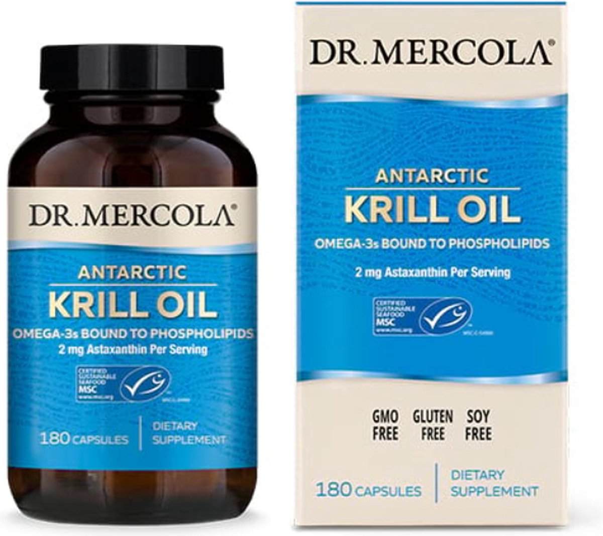 Goedkoopste Dr. Mercola - Krill Olie - 1000 mg - 180 Softgels