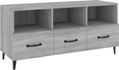 vidaXL - Tv-meubel - 102x35x50 - cm - bewerkt - hout - grijs - sonoma - eikenkleurig