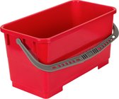 Emmer XXL - Industrieel - Professioneel - Rechthoek - 25 ltr - Rood - 52 x 27 x 28 cm - Zeer Sterk - Geschikt voor Schoonmaakwagen