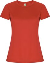 Rood dames ECO sportshirt korte mouwen 'Imola' merk Roly maat XL