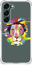 GSM Hoesje Geschikt voor Samsung Galaxy S23 Plus Leuk TPU Back Cover met transparante rand Lion Color