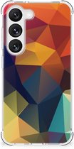 Hoesje maken Geschikt voor Samsung Galaxy S23 GSM Hoesje met doorzichtige rand Polygon Color