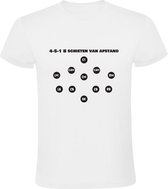 451 B opstelling Heren T-shirt | voetbal | spel | sport | spelletje | game | tactiek