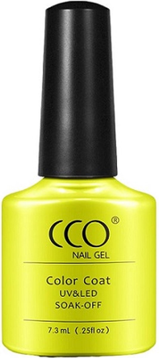 CCO Shellac - Gel Nagellak - kleur Happy Hour 68010 - Geel - Dekkend in 3 lagen - 7.3ml - Vegan