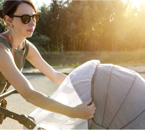 Klamboe Kinderwagen - Muggennet - Baby - Ledikant - Campingbedje - Kinderkamer - Babybed - Rekbaar — afbeelding 2