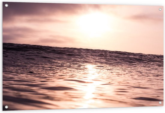 WallClassics - Poster de jardin - Mer et soleil - 120x80 cm Photo sur poster de jardin (décoration murale pour extérieur et intérieur)