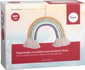 Macrame Pakket - Touw / Koord - Wanddecoratie - Knutselpakket voor Volwassenen en Kinderen - 1 regenboog
