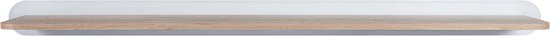 Byron P/1/15 hangplank, lengte 150 cm, wit hoogglans/licht sanremo eiken