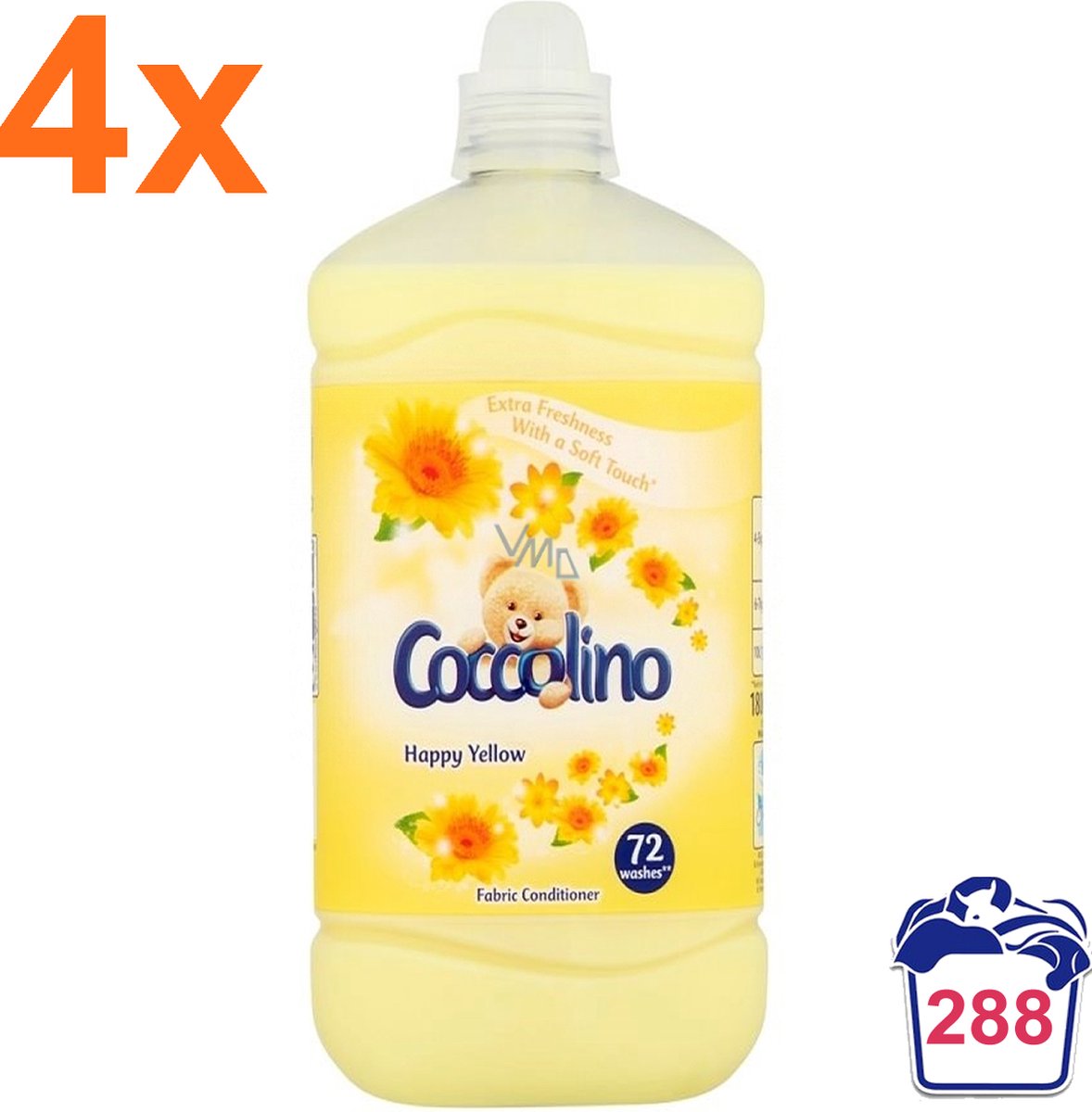 Coccolino - Happy Yellow - Wasverzachter - 7,2L - 288 Wasbeurten