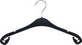 TopHangers [Set van 20] - Stevige universele zwarte kunststof kledinghanger met inkepingen voor topjes en rokhaken | 43cm breed