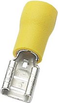 Vlakke kabelschoen (v) - 6,7mm / geel - half geïsoleerd (100 stuks)