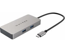 HyperDrive Chrome 5-in-1 USB-C Hub - Grijs