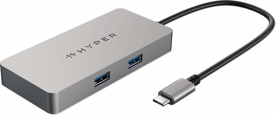 HyperDrive Chrome 5-in-1 USB-C Hub - Grijs