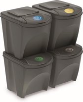 Opbergkast voor buiten - containers van kunsthars voor het sorteren van binnen en buiten / Keter Piñ plastic throw / Opslag Kast 4 x 20 Liter