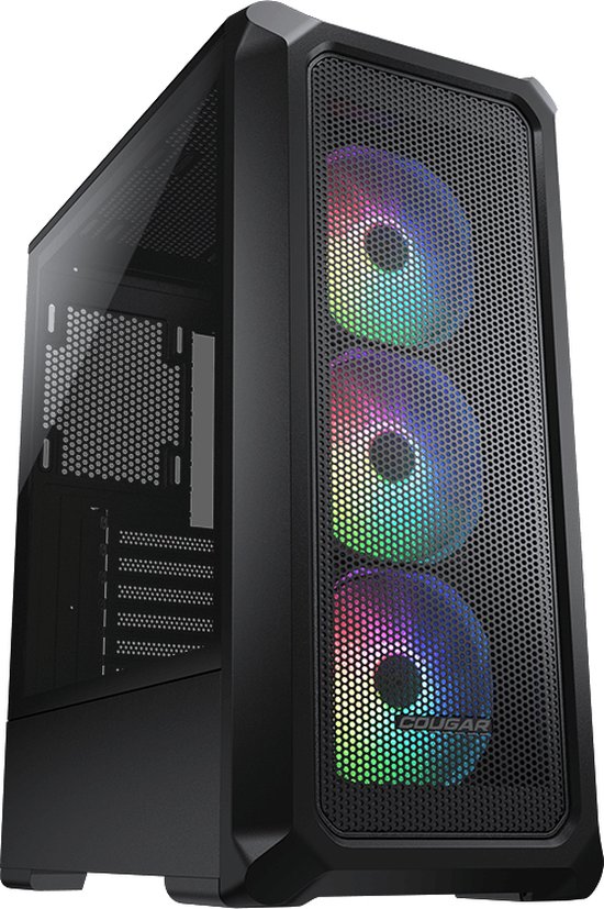 Cougar Archon 2 Mesh RGB Midi Tower met ARGB Fans, Mesh front panel , Gehard Glas side panel - Zwart