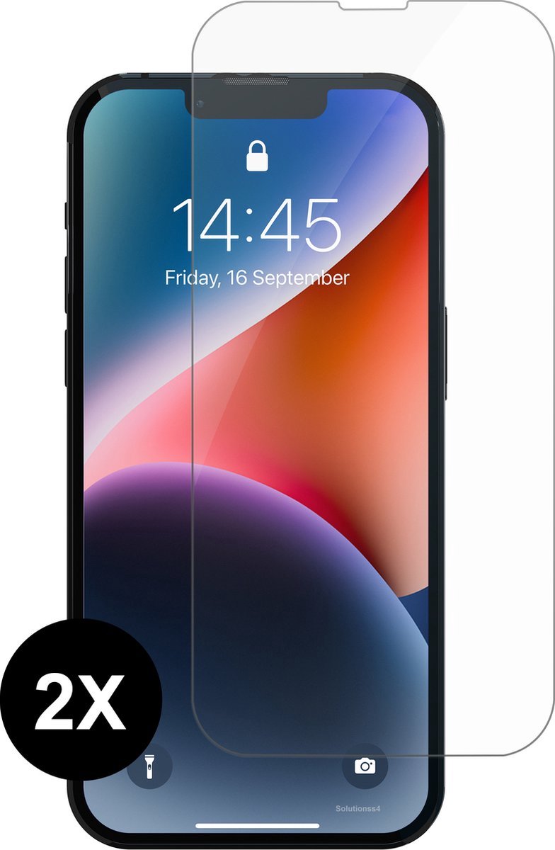 Iphone 14 screenprotector – Apple Iphone 14 screenprotector – Tempered glass Iphone 14 - 2 pack