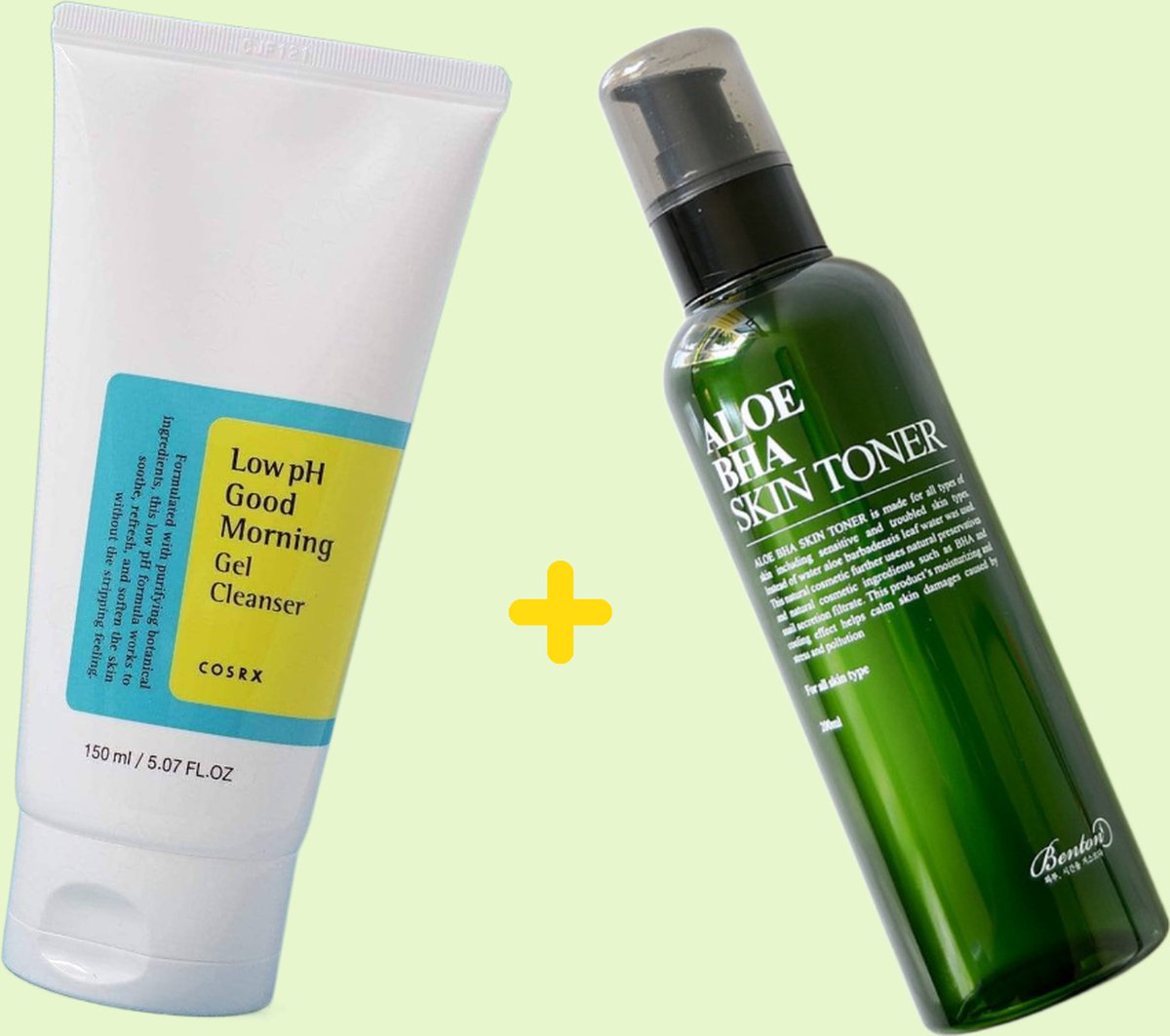 Gezichtsreiniger Acne Duo|laag pH5,5 gezicht reiniger+BHA gezicht toner