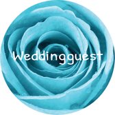 6 Buttons Weddingguest Turquoise Rose - roos - turquoise - button - corsage - trouwen - huwelijk