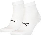 Puma Sport Light Quarter (2-pack) - hoge enkelsokken - wit - Maat: 43-46