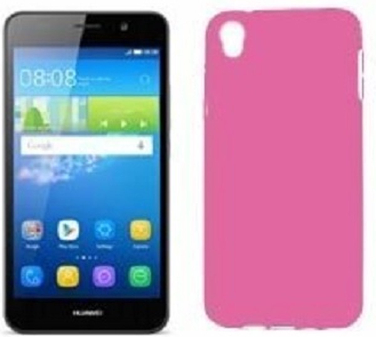 Huawei Y6 Hoesje TPU Siliconen Roze