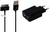 OneOne 3A lader + 1,2 m USB kabel met brede dock stekker. 15 Watt oplader voorzien van GS veiligheidskeurmerk (TUV). Adapter en universeel snoer zijn uitsluitend geschikt voor Galaxy tablets Tab 1 en Tab 2 series.