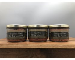 Artisanale wildpatés - De Veurn' Ambachtse - set van 3 x 180g - Everzwijn paté - Fazanten paté - Ree paté