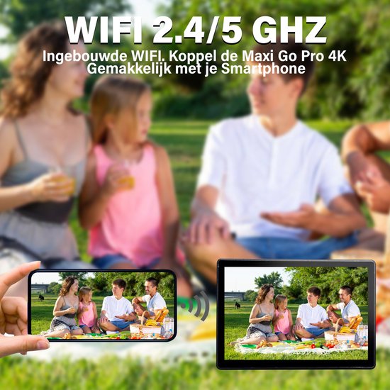 Go Pro 4K Camera - 4K Camera - Onderwater Camera - Actie Camera - 60FPS - Inclusief APP - Inclusief 6 bevestigingen - Fiets - Helm - Auto