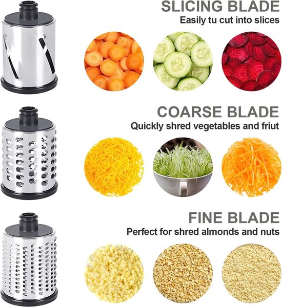 Accessoire Coupe-Légumes Pour KitchenAid - Râpe Fromage 4 Lames Acier Inox - Compatible Robot