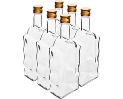 Browin glazen fles 500ml met schroefdop - 6 stuks