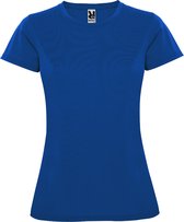 Kobalt Blauw dames sportshirt korte mouwen MonteCarlo merk Roly maat XL