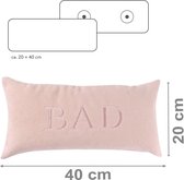 PANA Badkussen Nekkussen kussen badkuip ca. 20 x 40 cm Kleur: Rosé 'Bad'