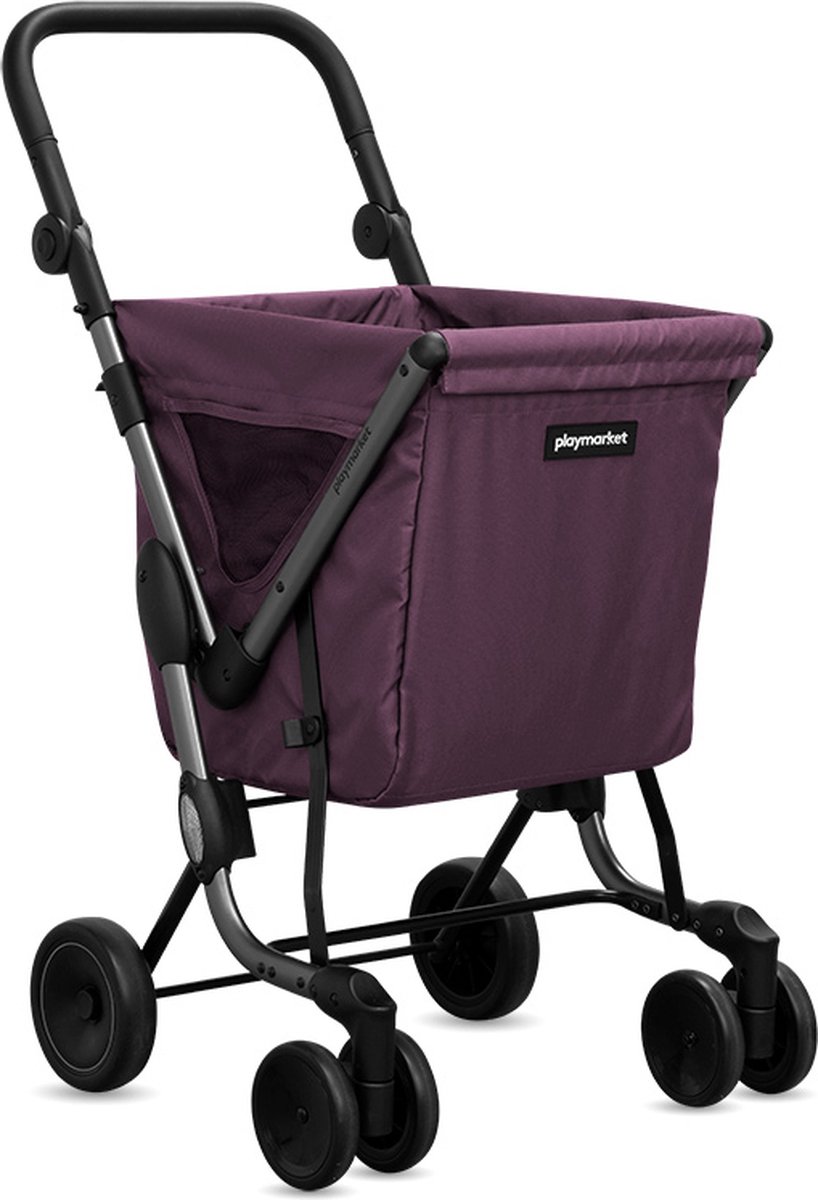 Playmarket - We Go Premium - Boodschappentrolley -Inklapbaar - Purple