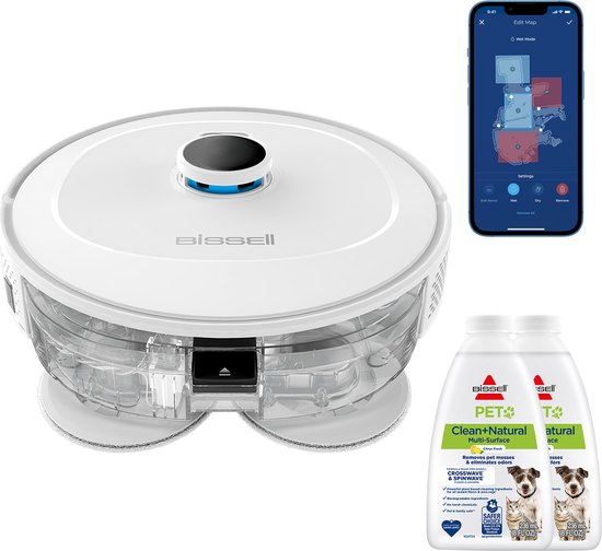 Bissell spinwave R5 Pet Wet & Dry Robot Vacuum Cleaner met MOP