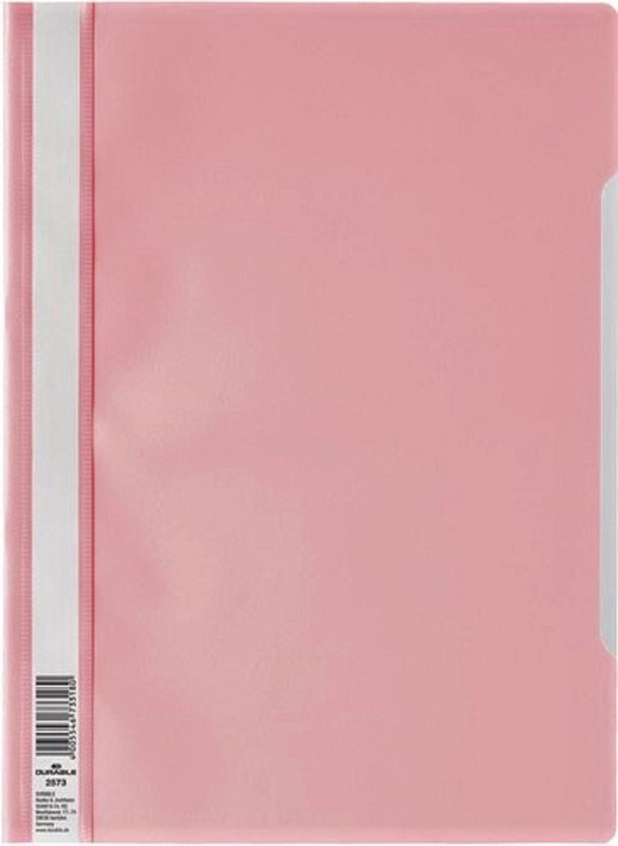 Durable – snelhechtmap roze – 10 stuk