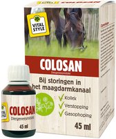 VITALstyle Colosan - Paarden Supplement - Eerste Hulp Bij Storingen In Het Maagdarmkanaal - Met o.a. Levertraan & Anijsolie - 45 ml