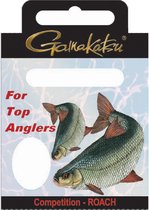 Gamakatsu Onderlijnen Competition Roach Haak 1010R - 22cm (10 pcs) - Maat : 22cm - haak 18 - 0,08mm