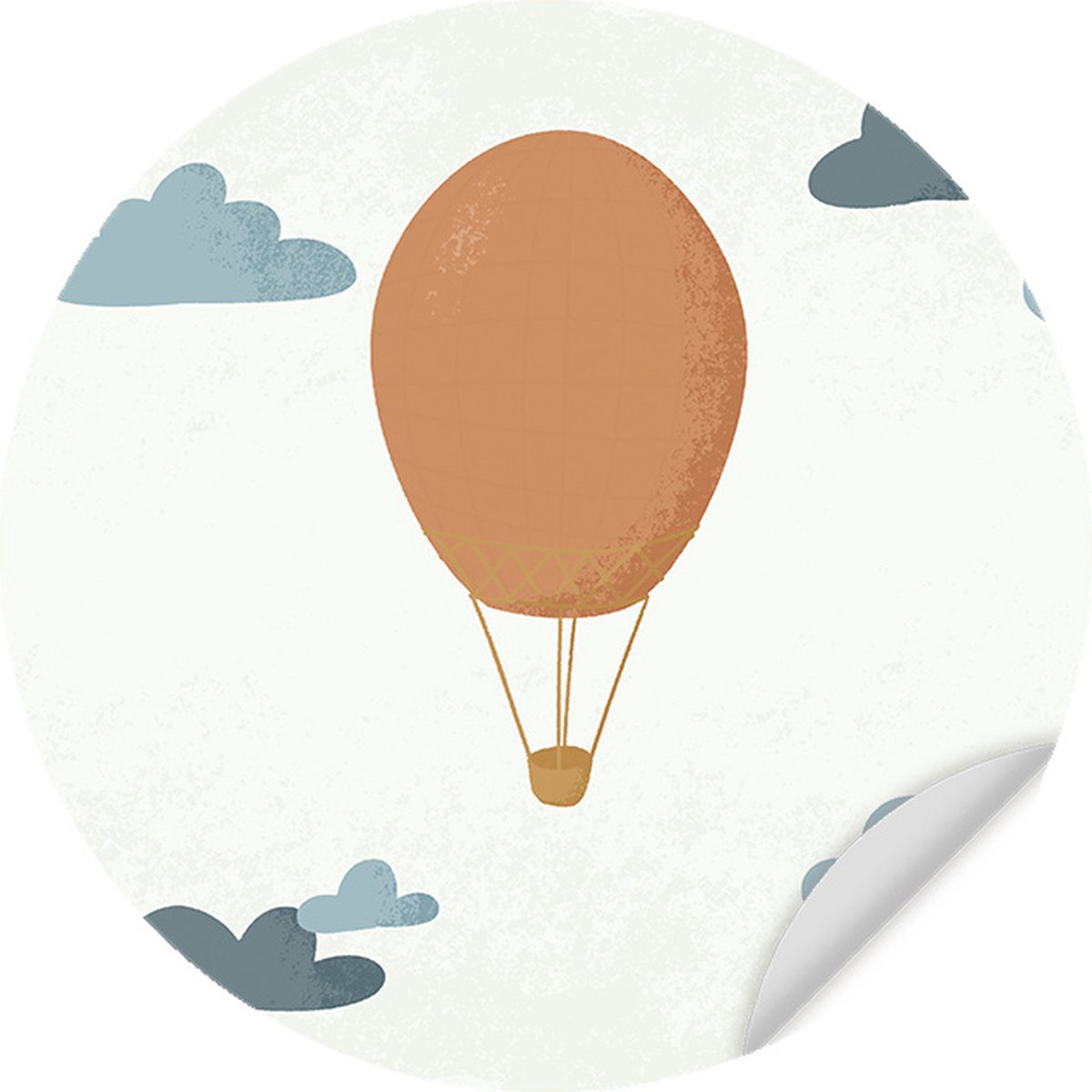Behangcirkel Born to be Free Luchtballon