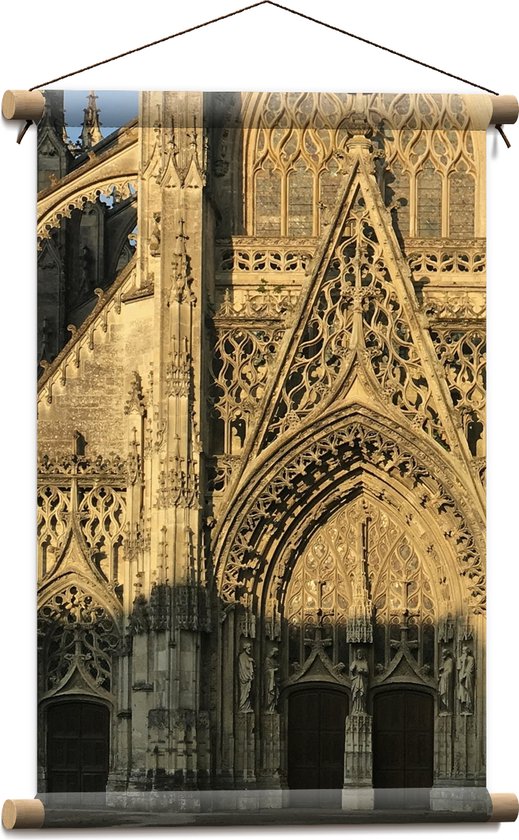 Textielposter - Kathedraal - Frankrijk - 40x60 cm Foto op Textiel
