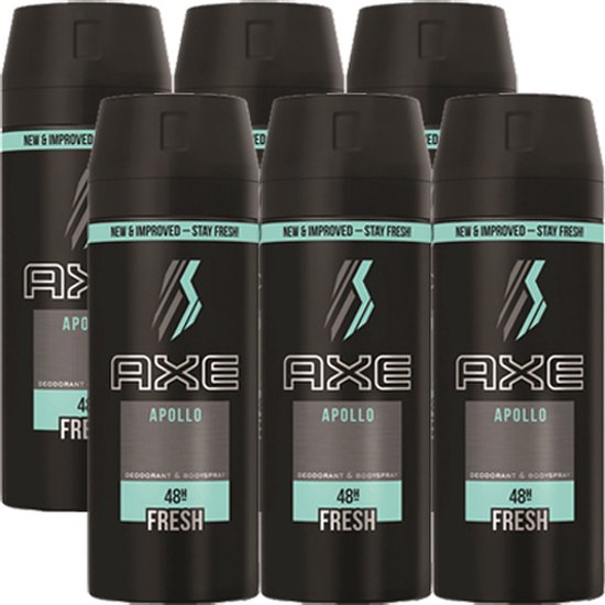 Ecologie kanaal Onverenigbaar AXE Apollo Deodorant - 6 x 150 ml - Voordeelverpakking | bol.com