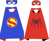 Superhelden Set Van 2 - Spin - Super - Spider - Man - Verkleedkleding - Verkleedpak - Verkleedkleren Jongen - Verkleedkleren Meisje - Kostuum - Halloween - Carnaval - Kinderfeestje - Cadeau