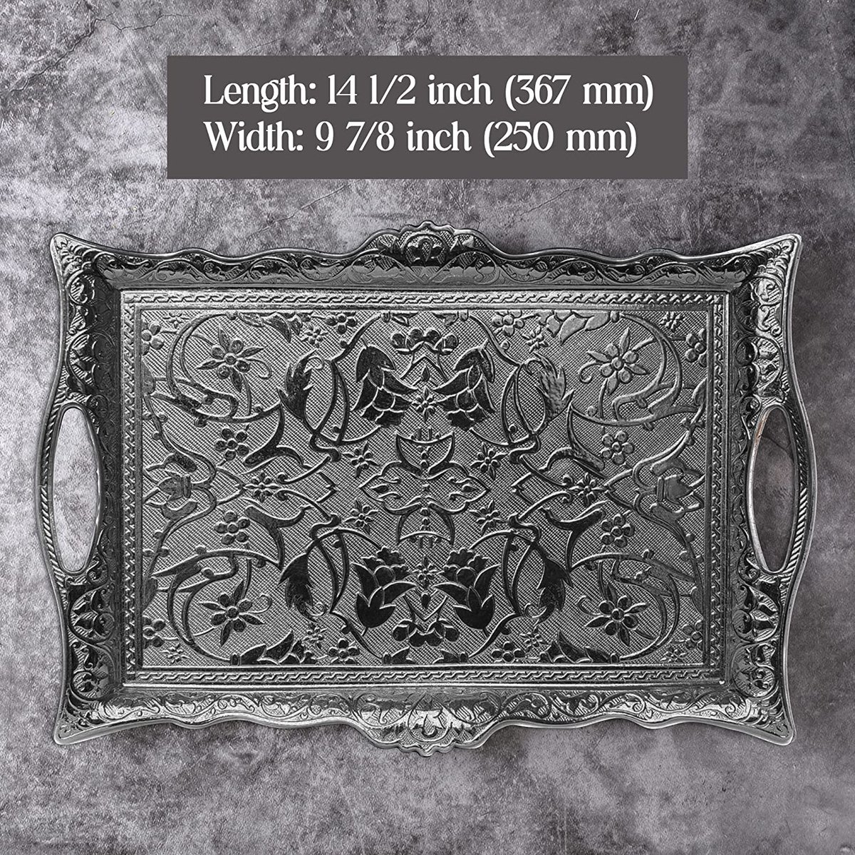 Vierkant Dienblad Zwart met Goud | Hotel Chique Woondecoratie