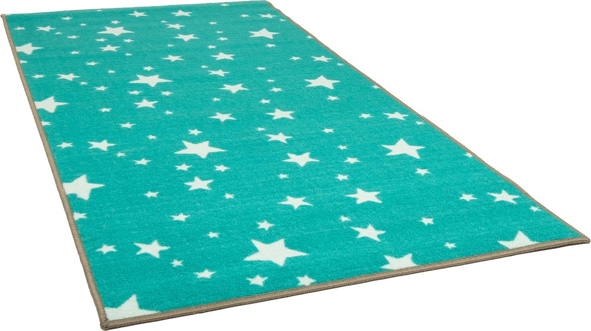 Dubbelzijdig speelkleed city en sterren 100x200cm