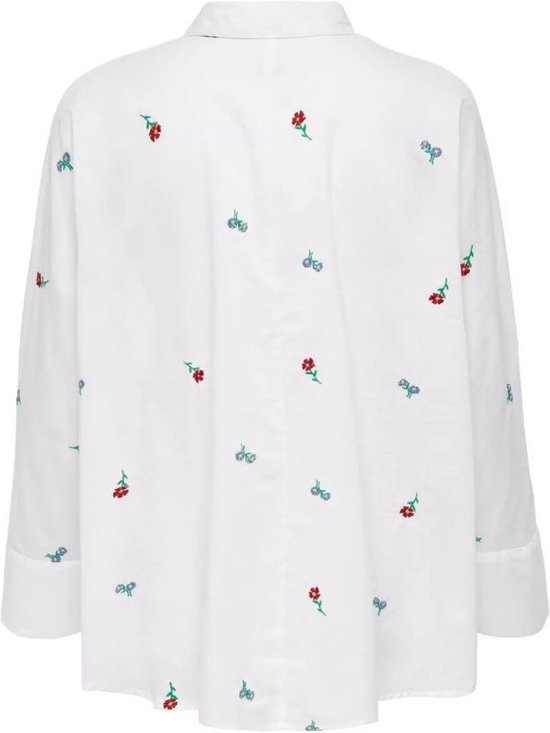 Onlgraces Tulum Ls Emb Shirt Bright White