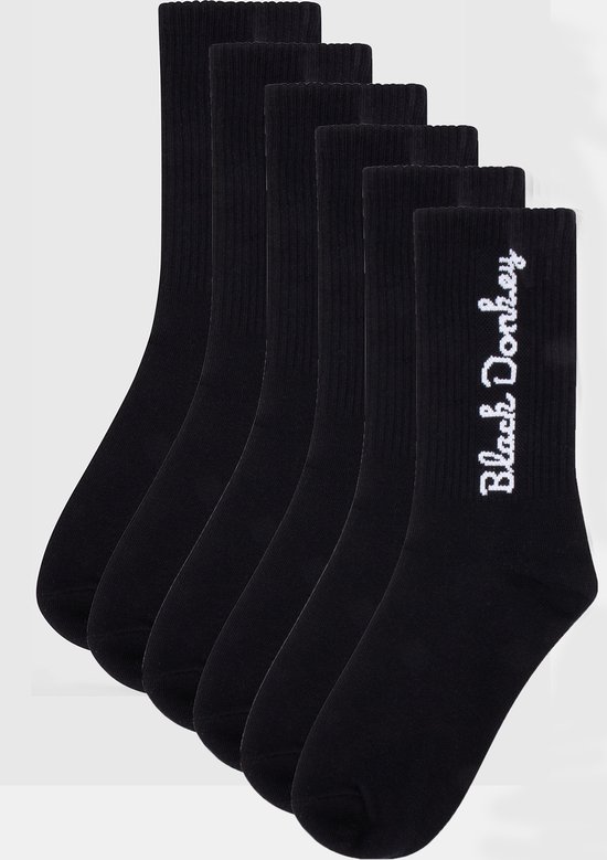 Black Donkey Socks 3-Pack I Black/White - 39-42