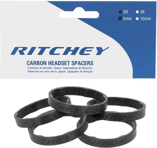Ritchey - wcs spacer set carbon ud mat 5mm 5 stuks