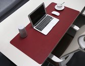 BUBM PU lederen muismat mat waterdicht, perfecte bureau schrijfmat voor kantoor en thuis, ultra dun 2 mm - 80,3 x 40,1 cm