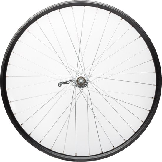 Falkx Achterwiel 28 inch - Hoge aluminium velg - Zwart - Shimano remnaaf - Duurzaam en lichtgewicht